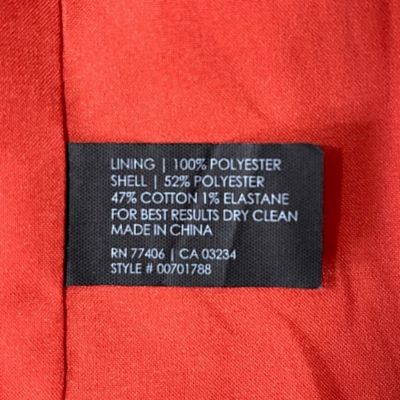 Club Monaco Tweed Snap Front Blazer Jacket Orange Size 6 - Picture 11 of 11